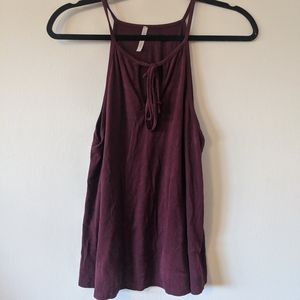 Burgundy Velvet Top